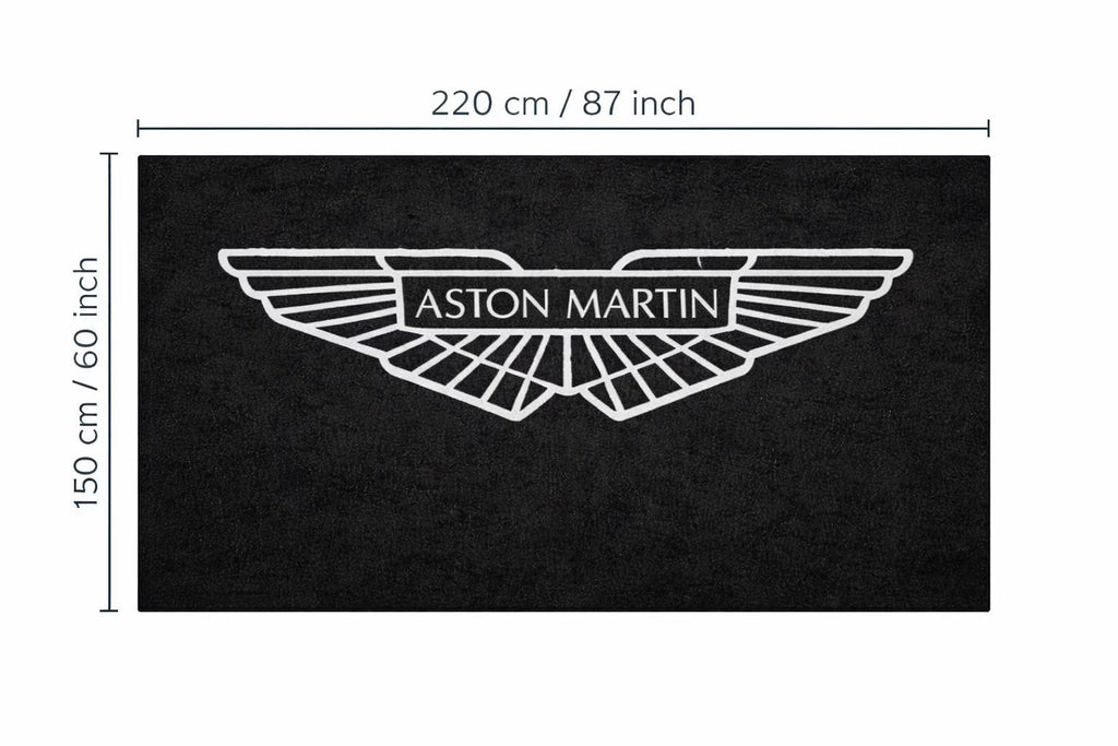 Premium Aston Martin Garage Rug – 152 x 221 cm  (5x7 ft)