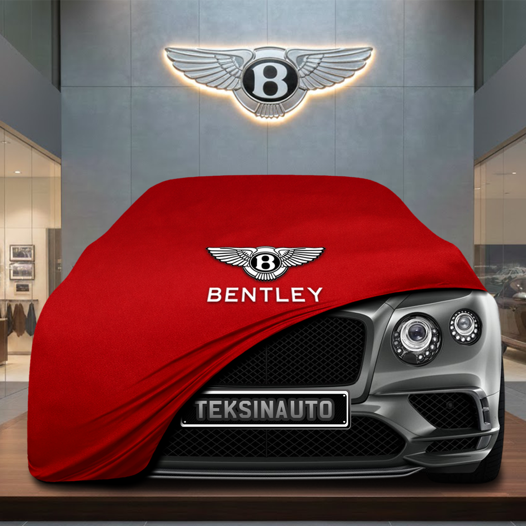 BENTLEY CONTİNENTAL GT GEN 3 2018-2024 Custom Fit Indoor Car Cover Soft Stretch Black Gray Blue Red Dust Protection Garage Cover Laser Cut + Bag - Red
